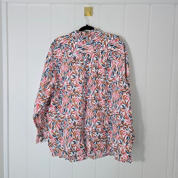 Women's Linen A-Line Long Sleeve Tunic Top Linen Size 2X - Picture 8 of 9